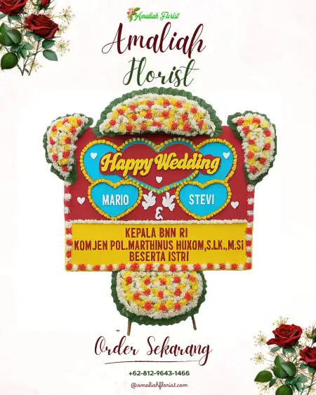 Papan Bunga Pernikahan Kaway Xvi